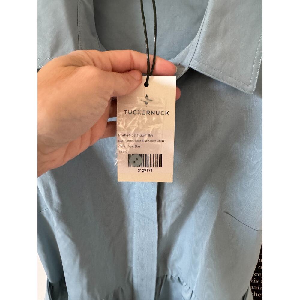 Tuckernuck Chloe Midi Dress Baby Blue Size Small NEW - Picture 11 of 14
